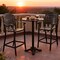 Outdoor Bar Stool 25.5" Counter Height Cast Aluminum Set of 2